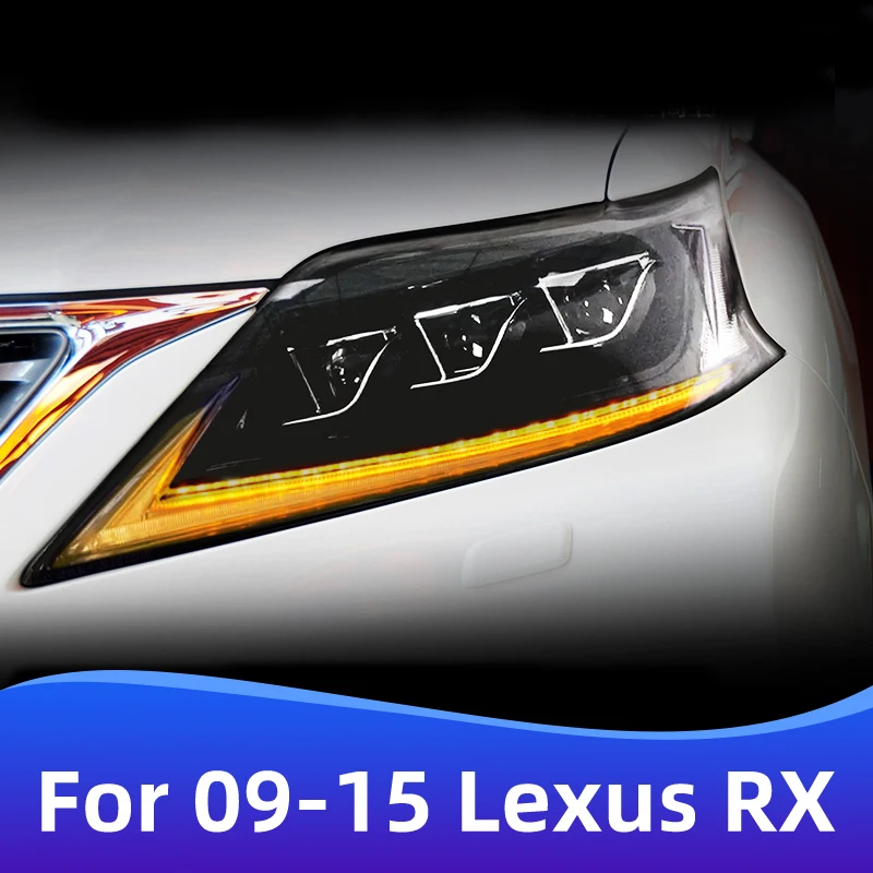 

For 2009-2015 Lexus RX 270 350 headlight assembly upgrade new style LED three-eye matrix headlight