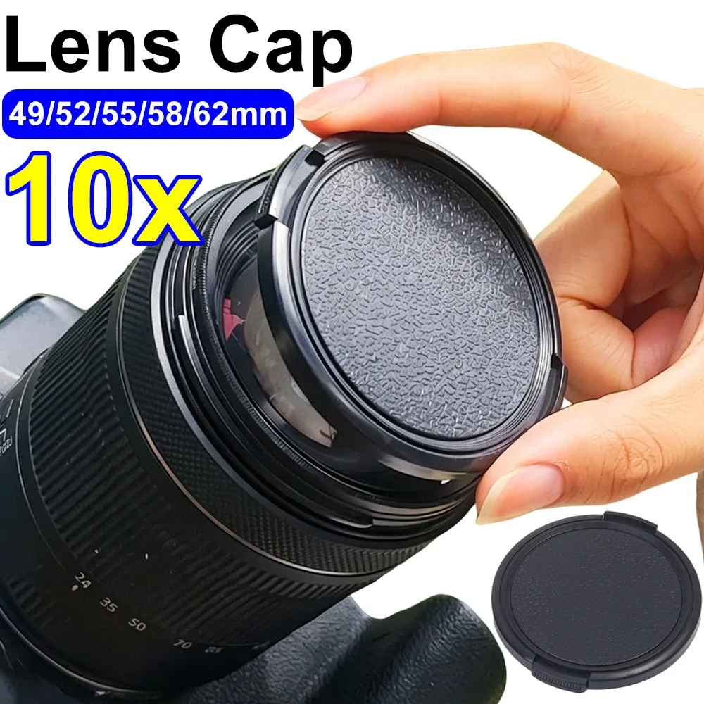 49/52/55/58/62mm Ultra-thin Camera Lens Cap with Lanyard Anti-scratch Front Lens Protector Cover for Nikon Sony Fuji DSLR Camera