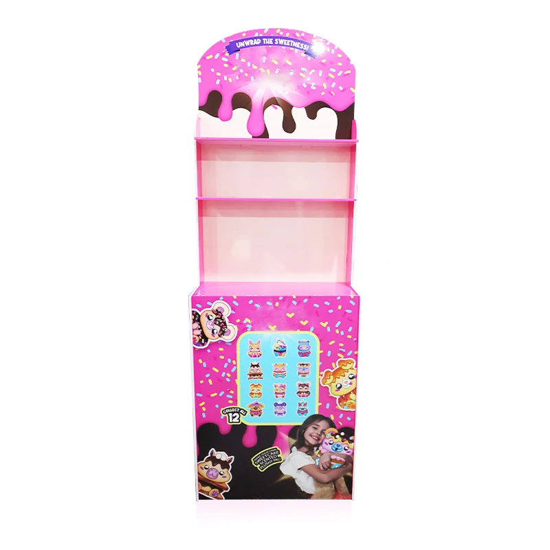 custom.Custom Printed Colorful PVC Foam Board Display Rack Hard Luxury Garment Display Shelf Leader