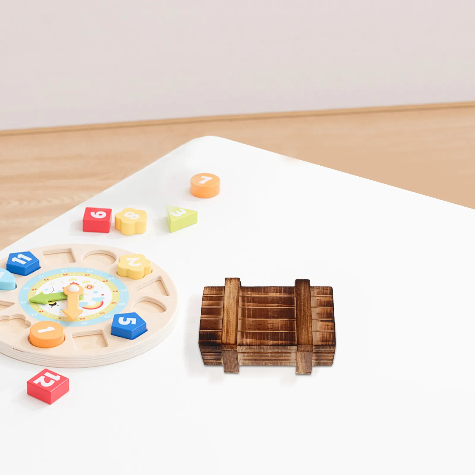 Wooden Puzzle Box Featuring Intricate Hidden Compartments Teaser for Problem Solving Hand Eye Coordination