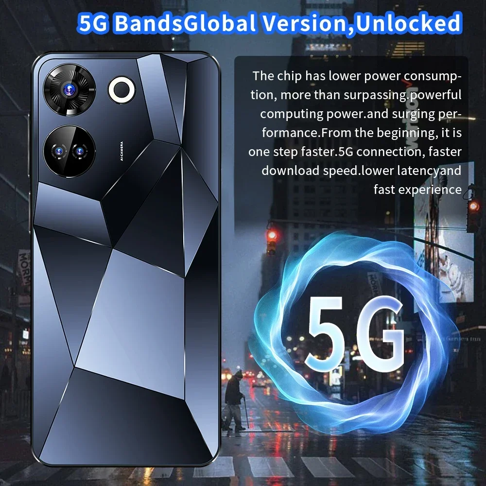 Global C20 Pro new Gaming Phone 6.8'' HD+ Android 13 16GB+1TB 8000mAh Face unlock Fingerprint unlocking Edition 5G mobile phone