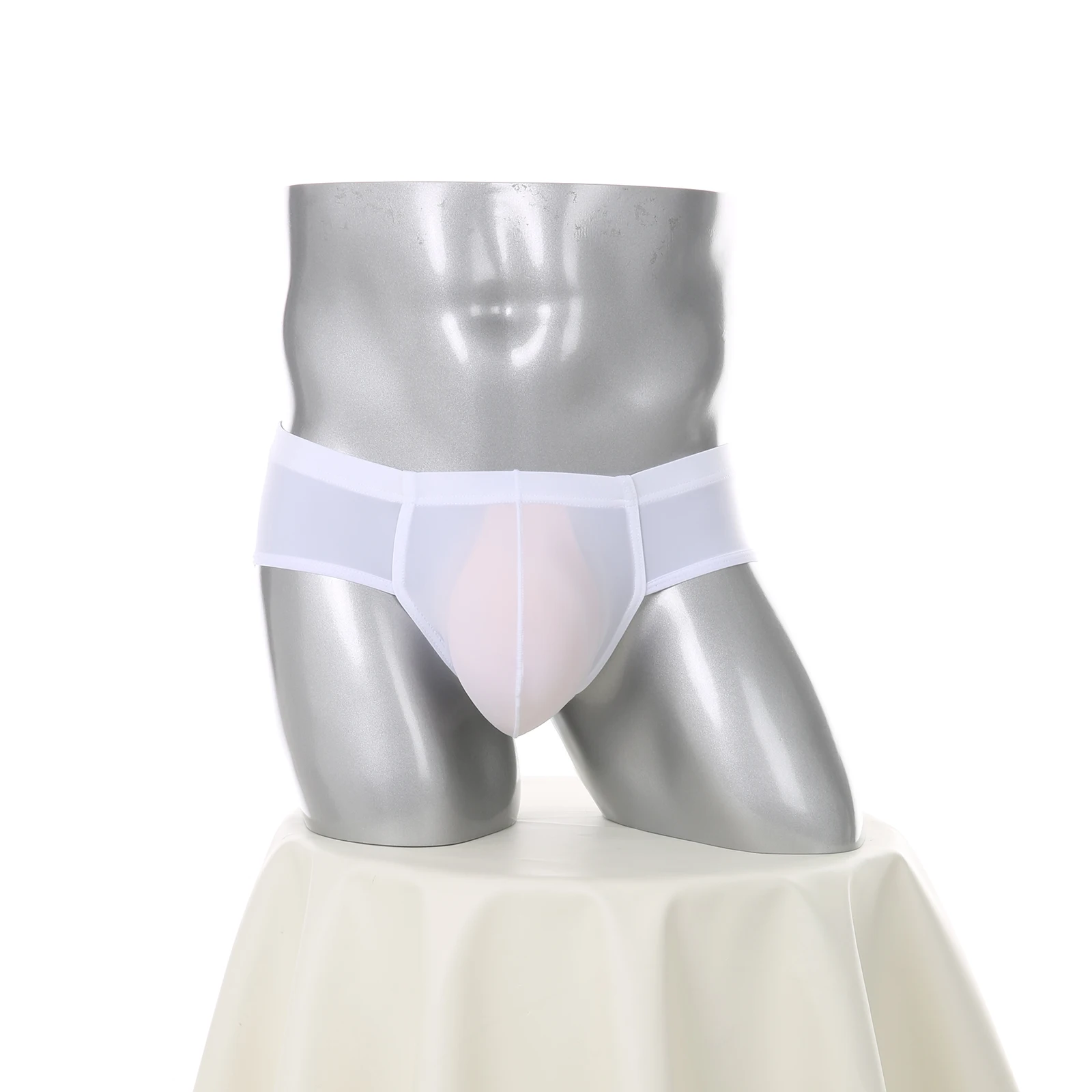 Herren Schnelltrocknende Eisseide Sport-Slips Elastische Durchsichtige Bodybuilding-Unterwäsche Athletische Unterhosen Atmungsaktive Trainingsunterwäsche – Detail 8