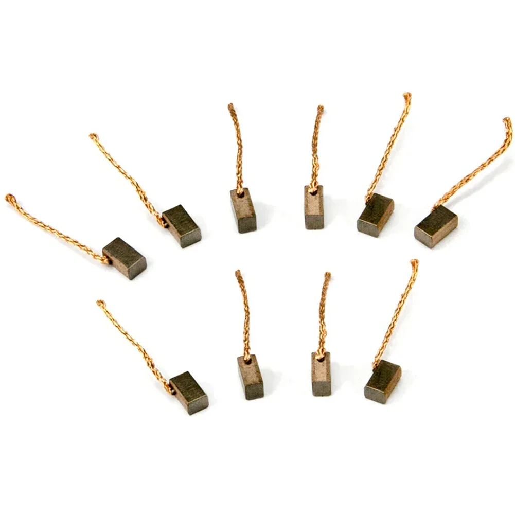 Replacement Carbon Brush Kit 10pcs Pack For Car Casement Motor High Copper Content Copper Wear Resistant 4*5*8mm
