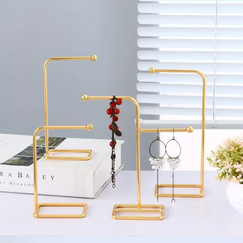 2pcs Jewelry Organizer Wooden Rack Bracelet Holder Display Decoration Stand Earring Support Display Decoration Rack Small New