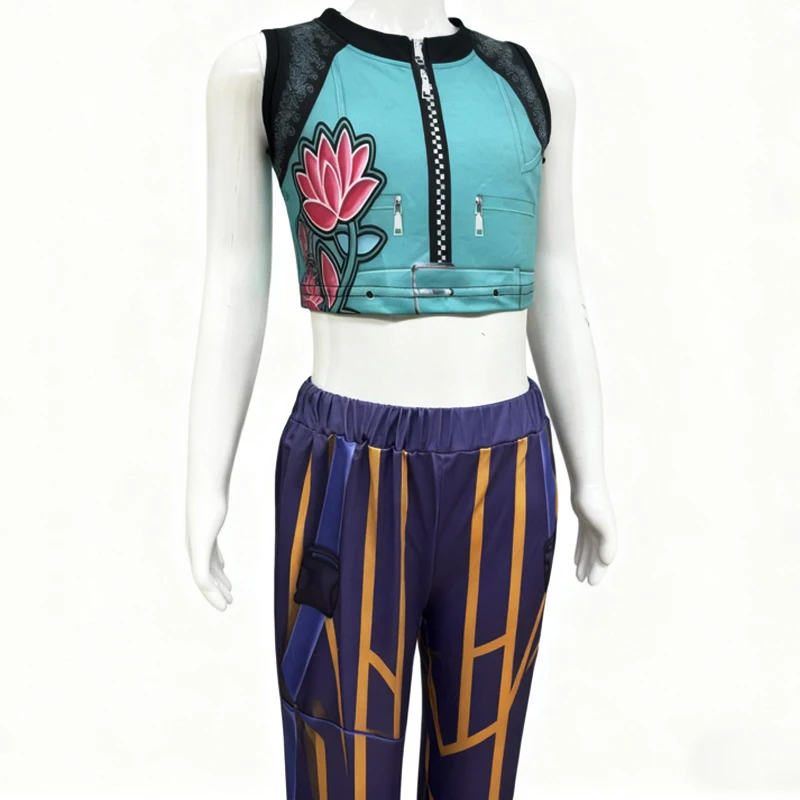 أزياء هنتركس Kpop K البوب شيطان الصيادين رومي زوي ميرا التأثيرية للأطفال البنات مرحلة الهالوين ثلاثية الأبعاد نمط مطبوع ملابس لعب الأدوار #6