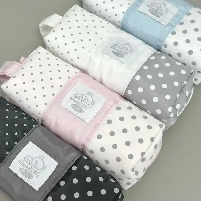 Niedliches Polka-Dot-Federmäppchen mit großem Fassungsvermögen und Griff, tragbare Aufbewahrungstasche, Kosmetiktasche, Schreibwaren-Organizer – Detail 8