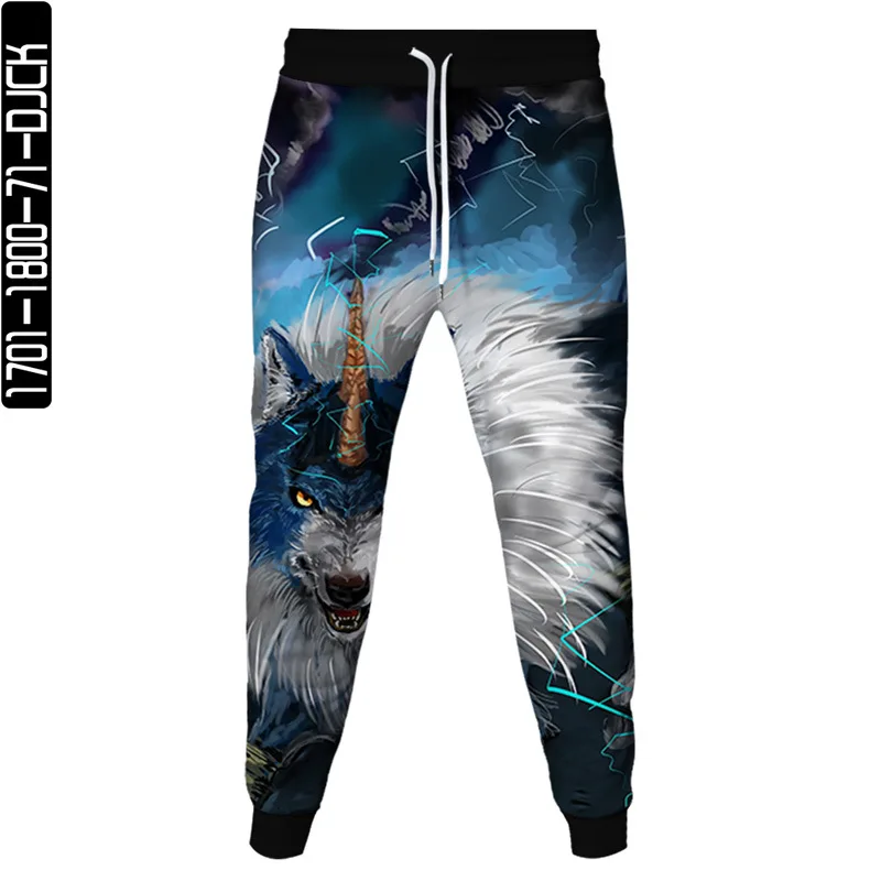 Pantalones de chándal con estampado 3D de Lobo y Animal para hombre y mujer, ropa de Jogging informal para exteriores y fiestas, primavera y otoño, 2023