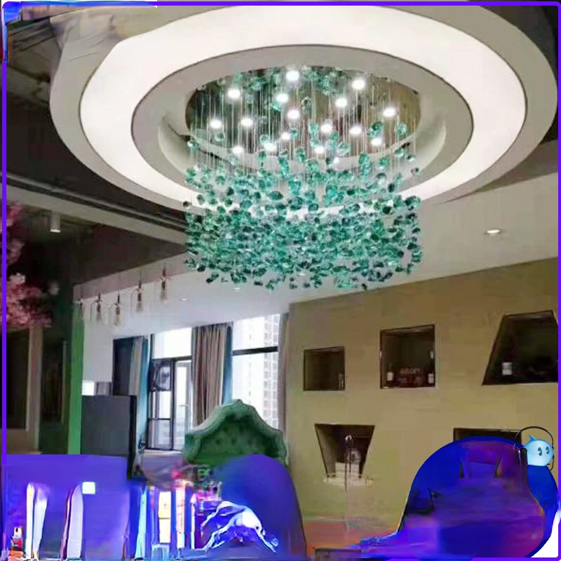 Customized Non-Standard Custom Hotel Lobby Stone Chandelier Banquet Hall Crystal Lamp Special-Shaped Engineering Lamps