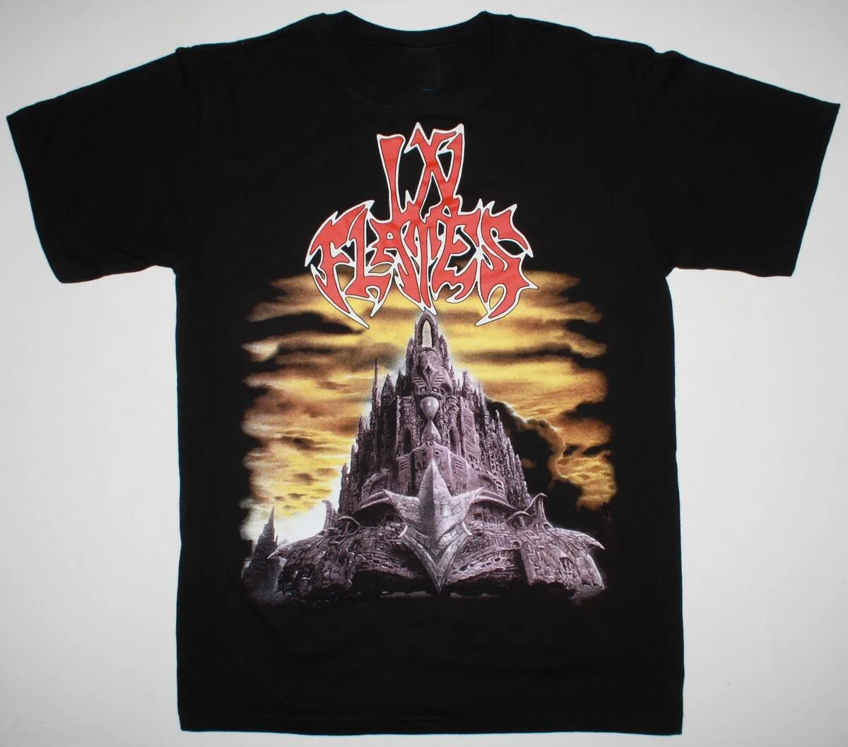 In Flames Band Heavy Cotton Black Full Size Men Women Tee Shirt KN115