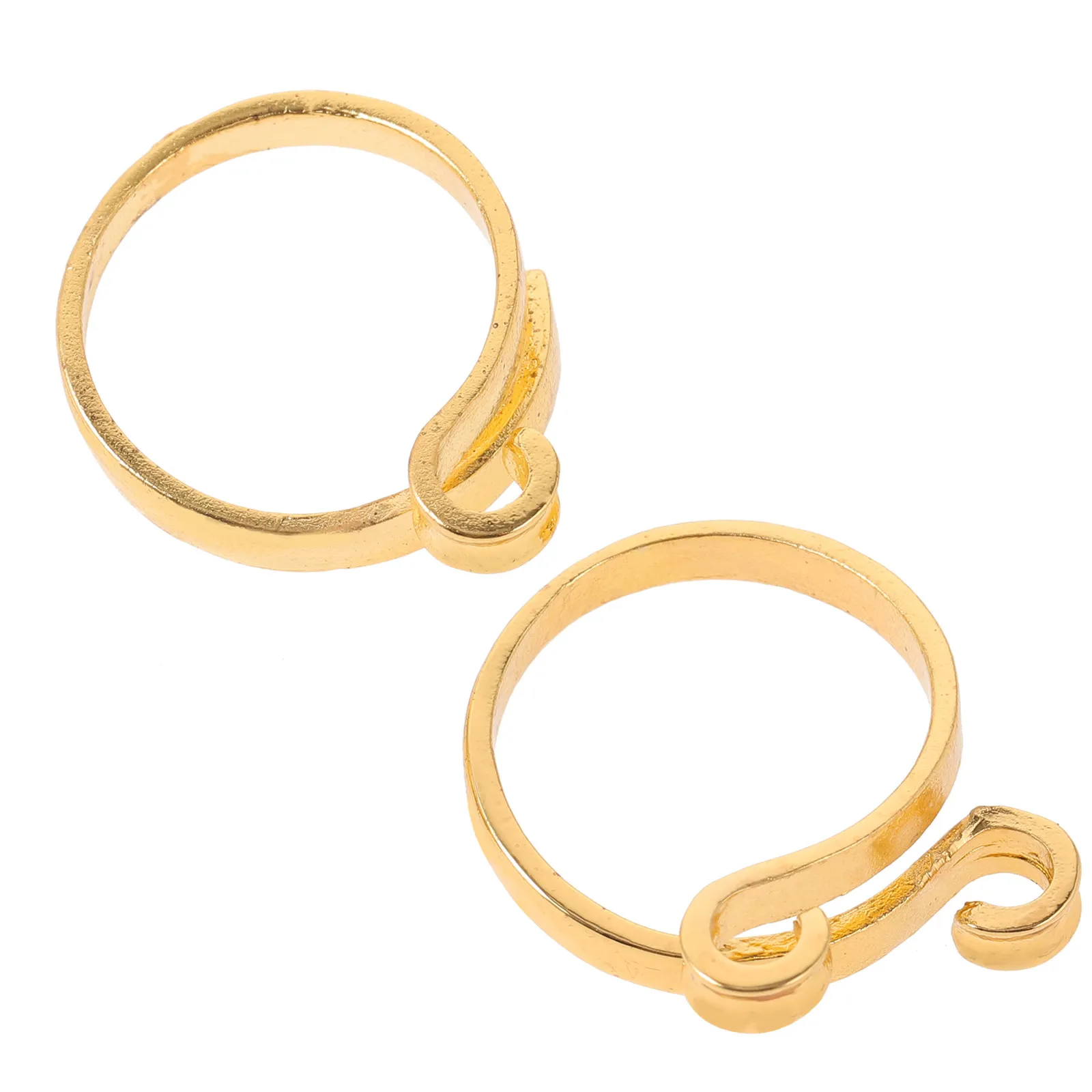 2Pcs Crochet Ring Adjustable Knitting Ring Finger Yarn Guide Alloy Craft Rings for Crocheting Knitting Tension Control