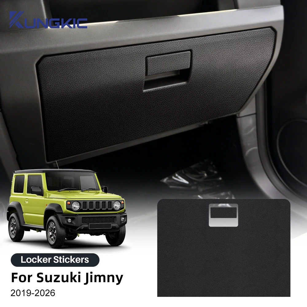 

For Suzuki Jimny JB64 Sierra JB74W 2019-2026 Car Co-pilot Storage Box Panel Suede Carbon Texture PU Leather Interior Sticker