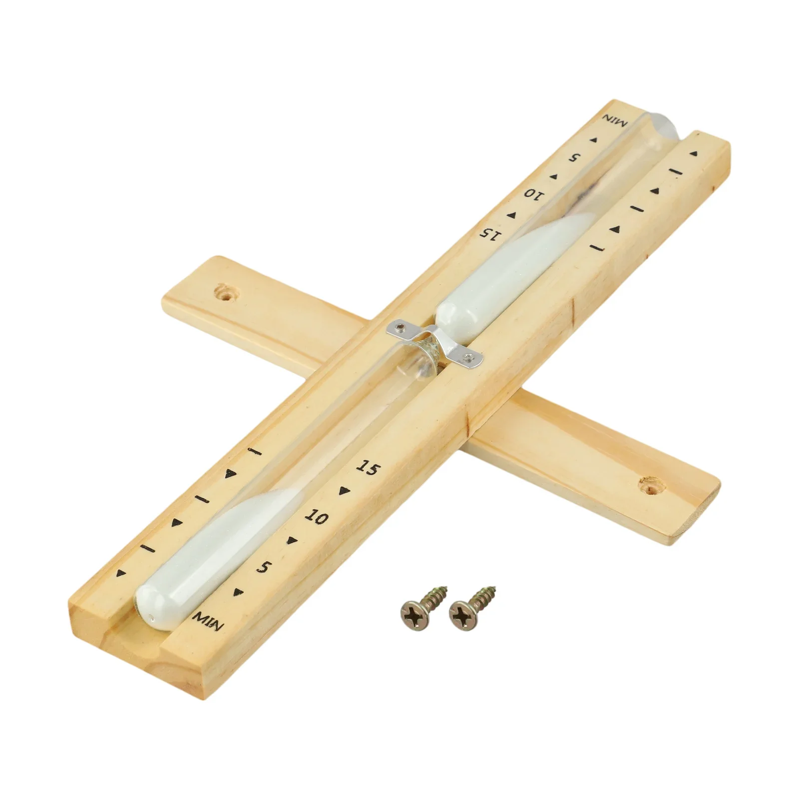 1pc White 15-Minute Wood Sauna Timer Moisture-proof Sand Timer Smooth Rotation Adjustments Sand Timer For Traditional Sauna