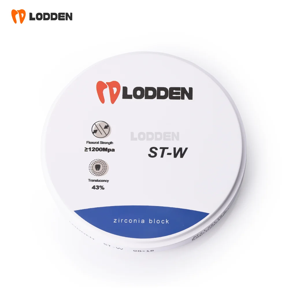 ST-W كتلة زركونيا الأسنان الأبيض 98 مللي متر نظام كاميرا CAD الشفافية 43% قوة عالية لمواد مختبر الأسنان على شكل تاج/الجسر #6
