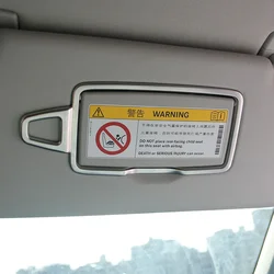 2pcs stainless steel Car Sunvisor Cosmetic Mirror Decoration Frame Sticker For  w 166 w167Mercedes Benz GLS GLE Gl ML class