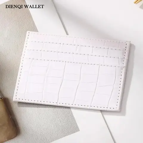 Women Wallet Crocodile Pattern Slim Credit Card Holder Casual Minimalist Wallets Multi-slot Bank Cardholder for Women & Girls