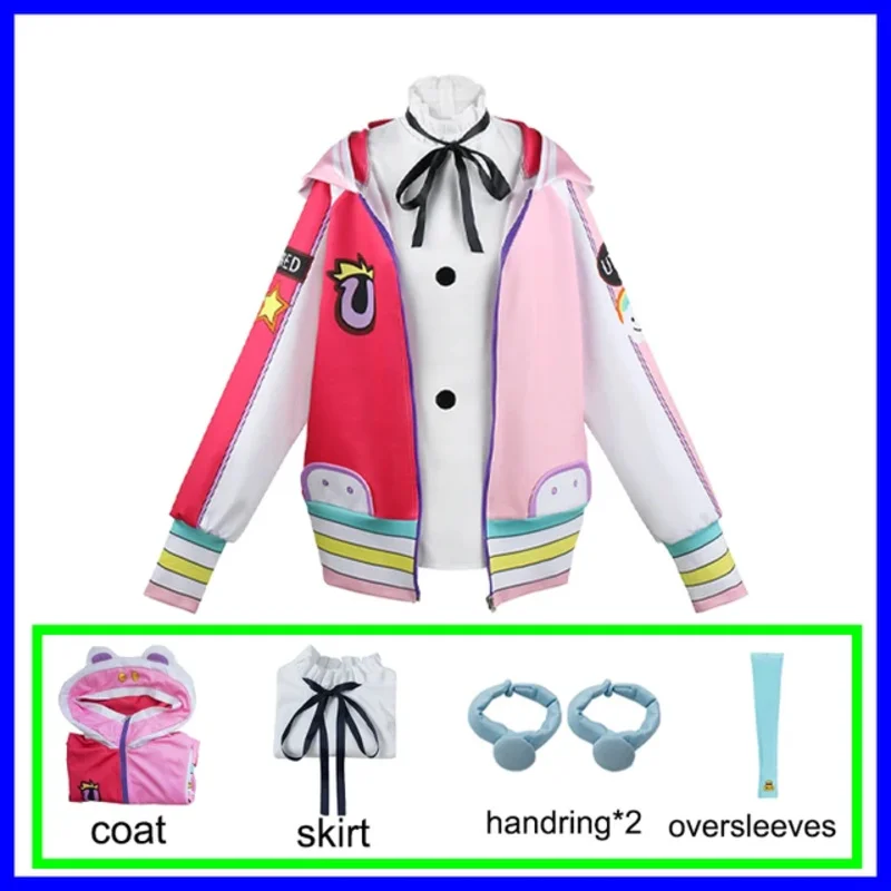 New 2025 Anime Halloween costume Cosplay Costume Film Red Uta Clothes Kid Adults Wig Wing Uniform Coat Earphone Carnival Par *o*