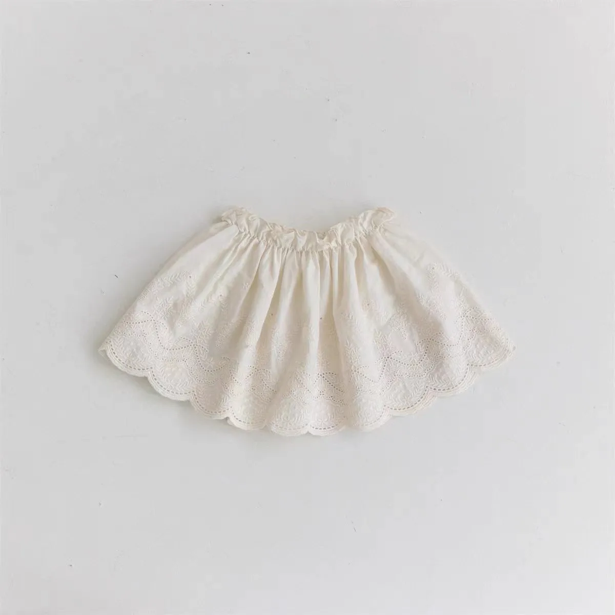 2024 Summer Baby Girl Skirt Cotton Lace Embroidered Toddler Princess Skirt Sweet Girls Infant All Match Tutu Skirt