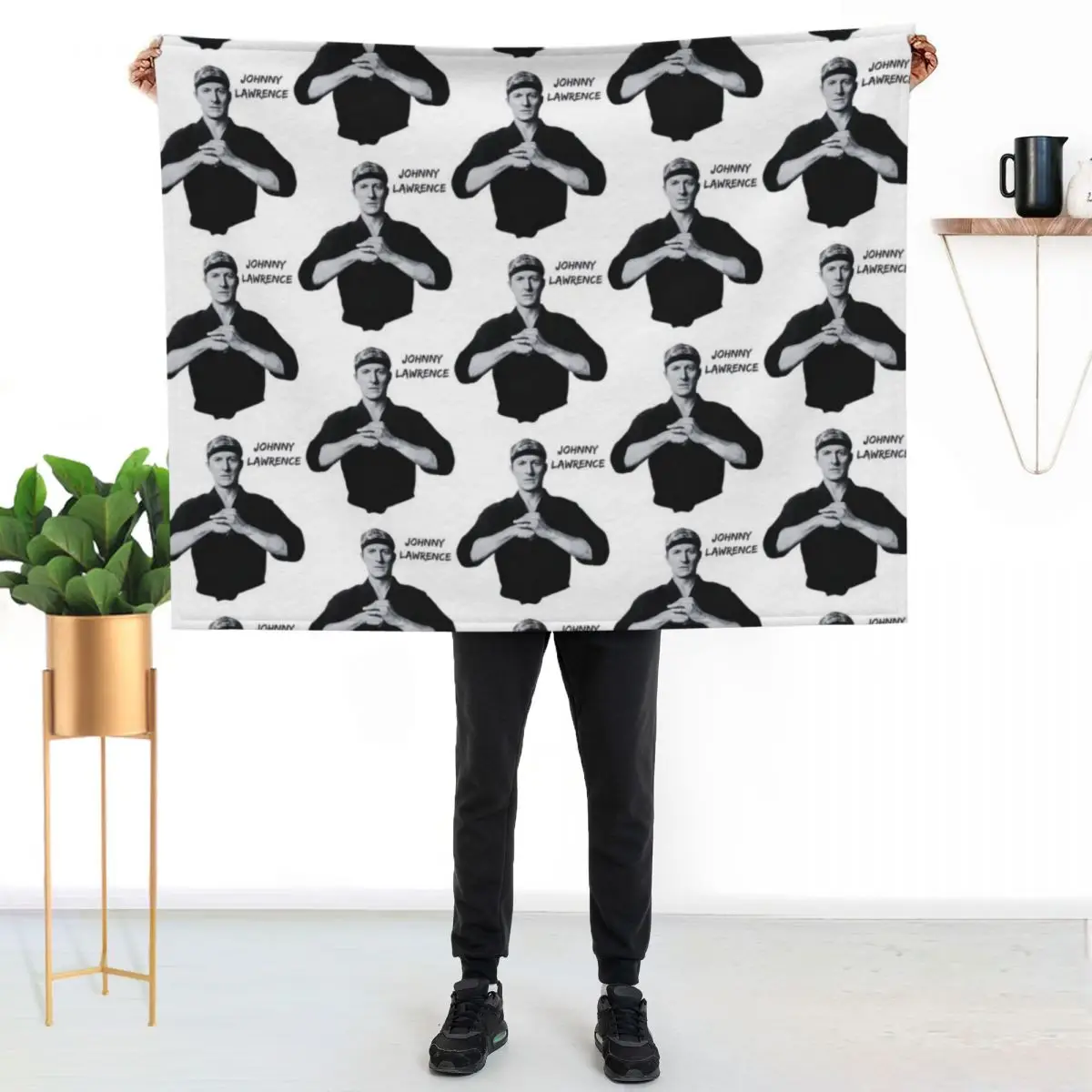 Johnny Lawrence Season 4 In Look Throw Blanket Hair heavy to sleep Soft Plush Plaid Vintage Polar Decorative Throw Blankets