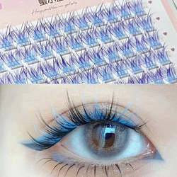 Honey Box Color Eyelash Lazy Fish Tail Color Fairy Natural New Thick Single Cluster Eyelash Festival cosplay Essential