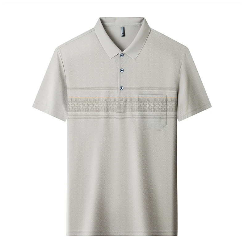 Einzigartiges bedrucktes Kurzarm-Poloshirt für Herren, modische Tasche, hochwertiger Komfort, atmungsaktiv, Sommer, neues Business-Casual-T-Shirt – Detail 14