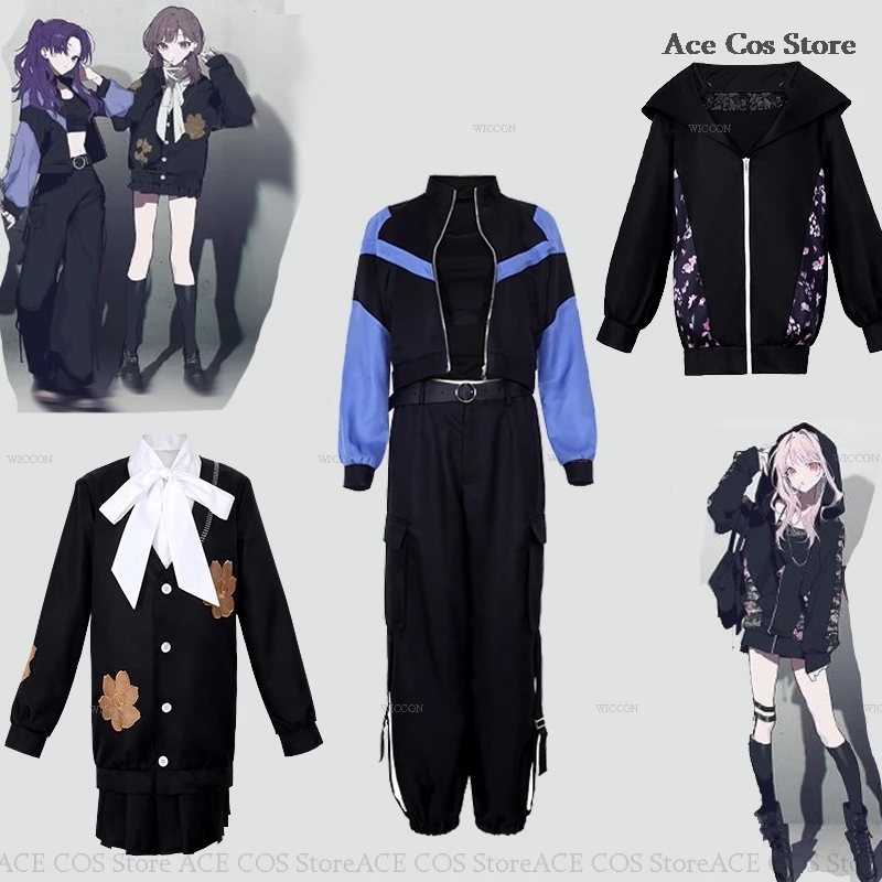 Project Sekai Cosplay Costumes CO-ZOZOTOWN Asahina Mafuyu Mizuki Kanade Shinonome Ena Anime Game Girl 25-ji Nightcord Ouftfits