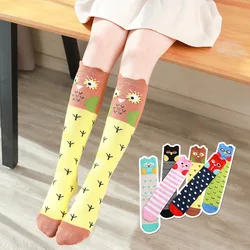 spring and autumn New Cartoon Children's Stockings Striped Polka Dot Owl Animal Socks Boys and Girls Knee Socks