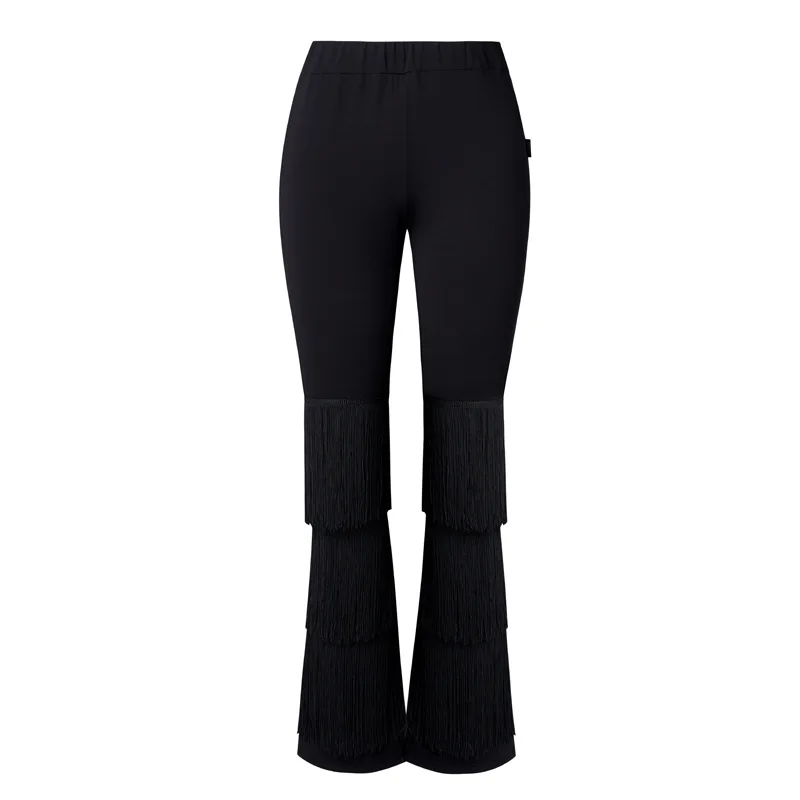 سراويل الرقص اللاتينية النسائية هامش قاعة الرقص شرابة التانغو السالسا ملابس الرقص ممارسة الأداء السراويل شرابة السراويل الرقص اللاتينية