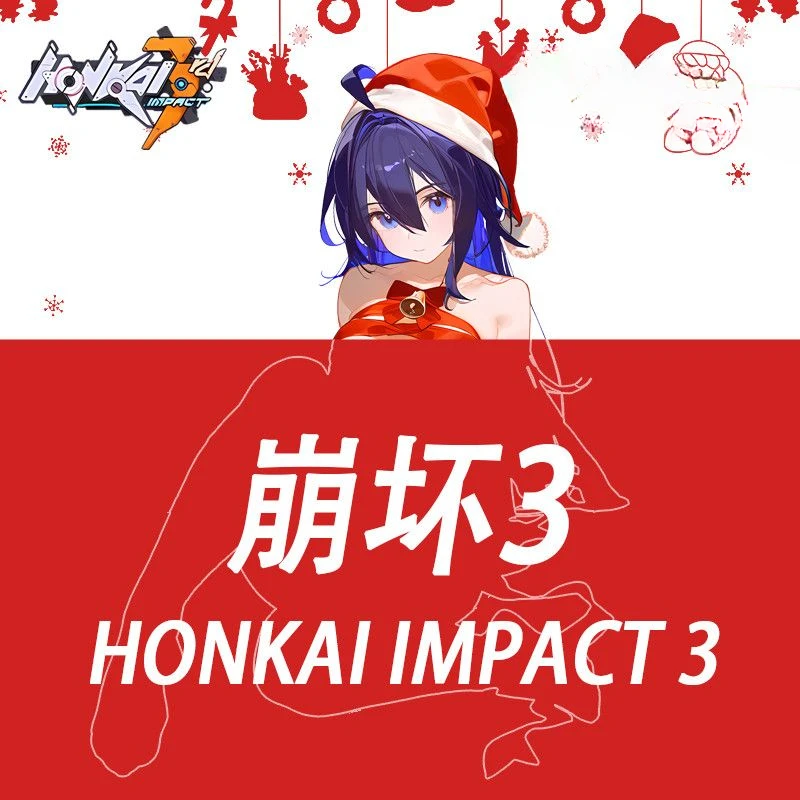 Honkai Impact 3 Acrylic Stand Figure Elysia Fu Hua Anime Peripheral Creative Exquisite Christmas Series Double Sided Ornament