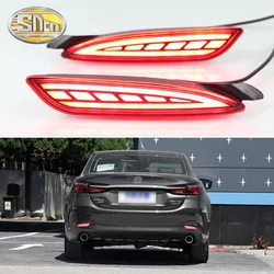 2PCS Rear Fog Lamp For Mazda 6 Atenza 2019 2020 Car LED Rear Running Light Bumper Brake Light Dynamic Turn Signal Reflector