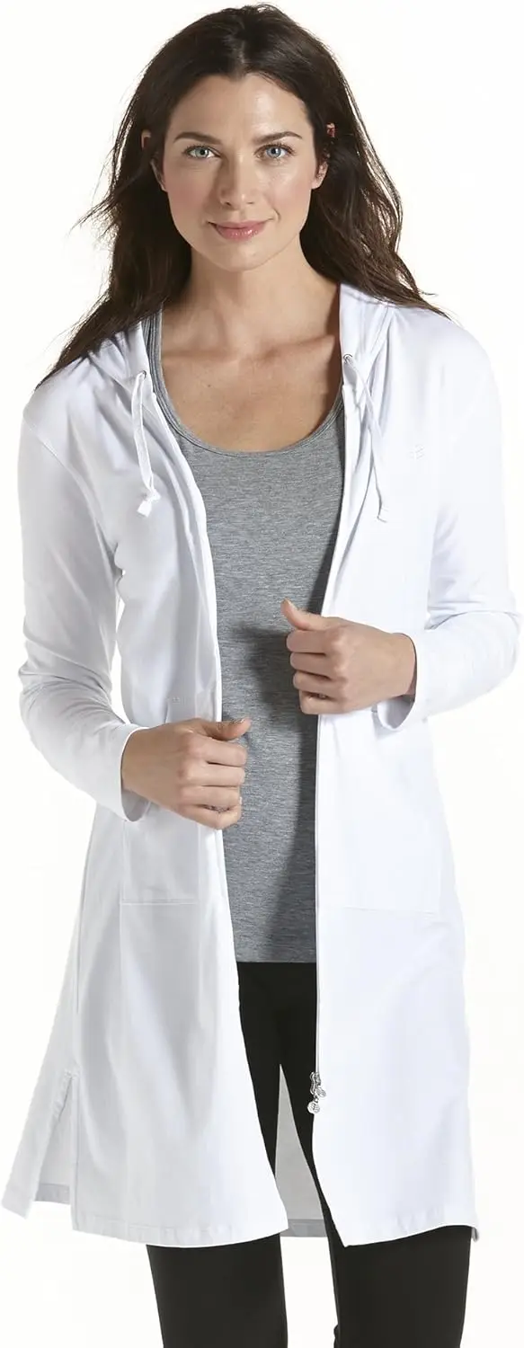 

Женская длинная толстовка на молнии с защитой от солнца UPF 50+ – стиль кабана для комфорта на открытом воздухе