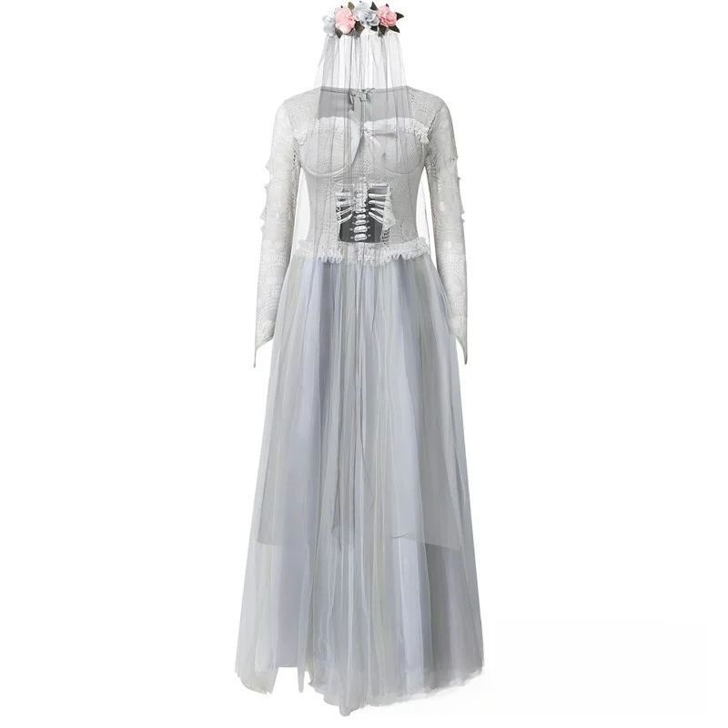 

Halloween Horror Ghost Bride Dress Women's Traditional Costume Stage Performance Spring Fashion Trend