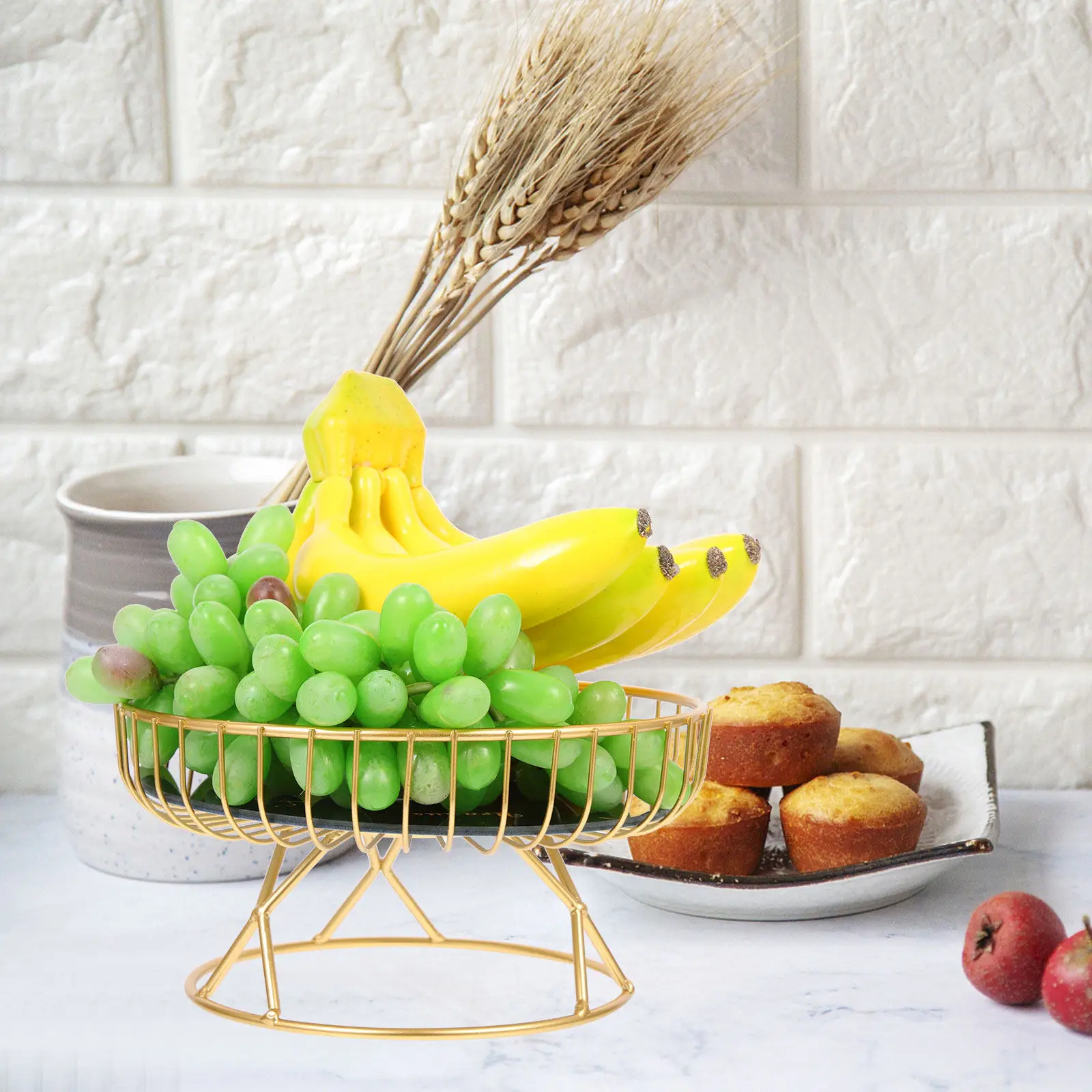 

Hollow Metal Multi-Functional Storage Container for Kitchen Restaurant Use Fruit Vegetable Snack Bread Storage Serving Tray