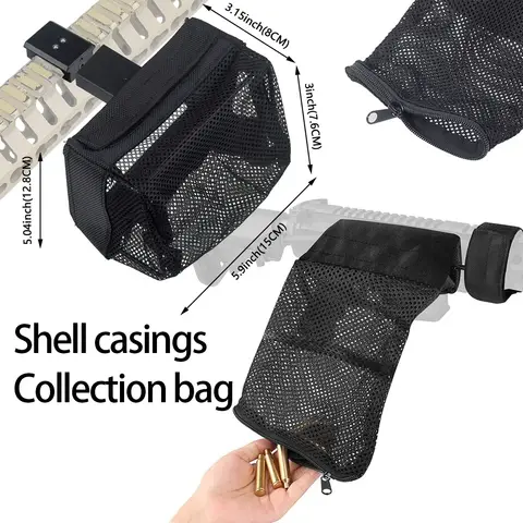 Tactical Brass Shell Catcher Cartridge Collector Nylon Mesh Wrap Trap Pouch Toy Gun Rifle Magazine Bullet Ammo Holder EDC Bag