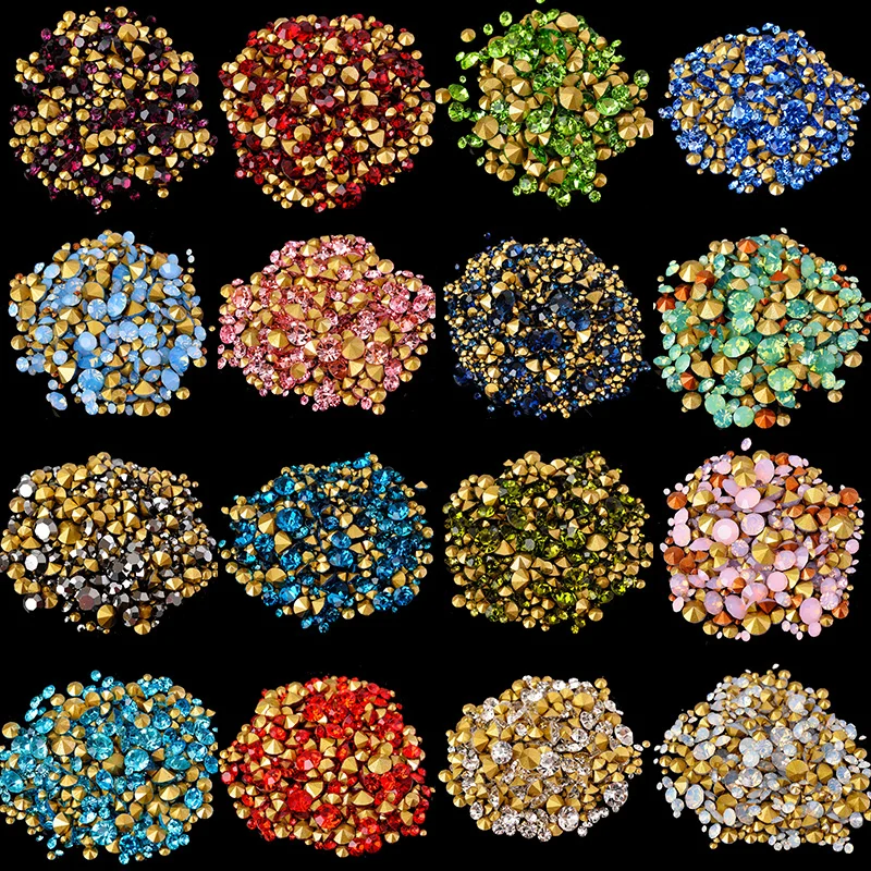 400pcs 6Gram Mixed Sizes ss2-ss22 Point Back Cz crystal Rhinestone For Diy Apparel Jewelry Making/Nail Arts /Phone Decorations