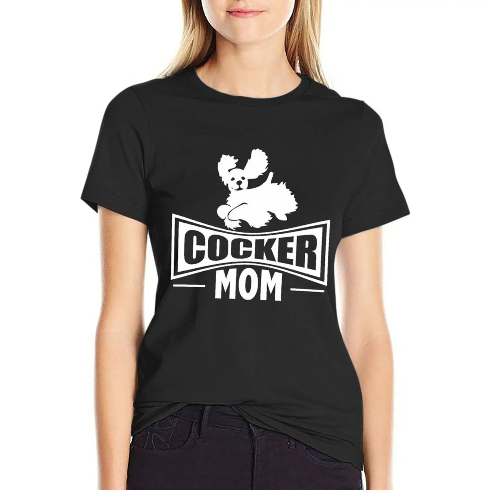 

Cocker Mom | Cocker Spaniel | NickerStickers on Redbubble T-Shirt Short sleeve tee Female clothing tops for Women
