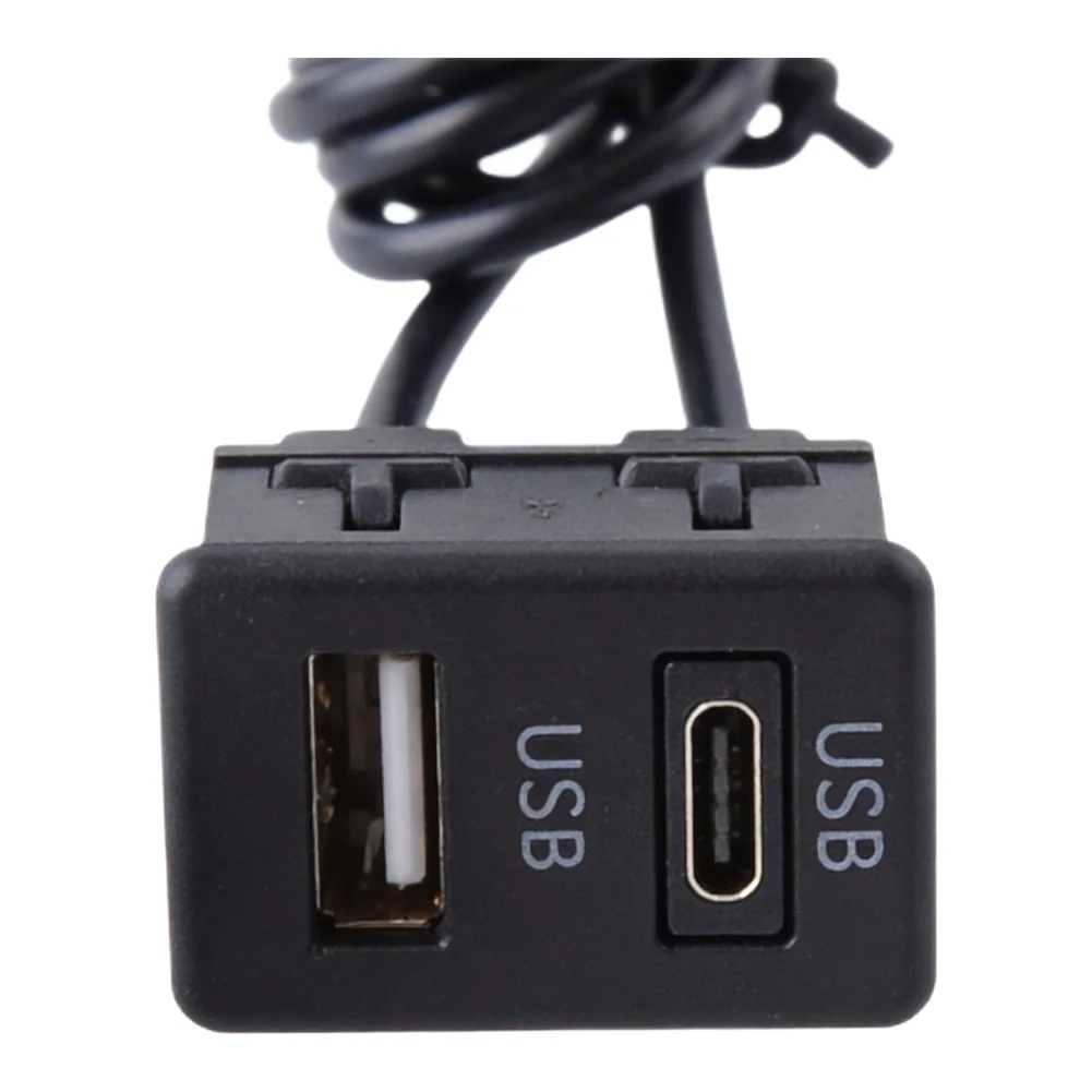 Car Navigation Machine 6 Pin To USB+TYPE-C Audio Input USB Port Panel Interface USB Interface Panel Electronics Accessories