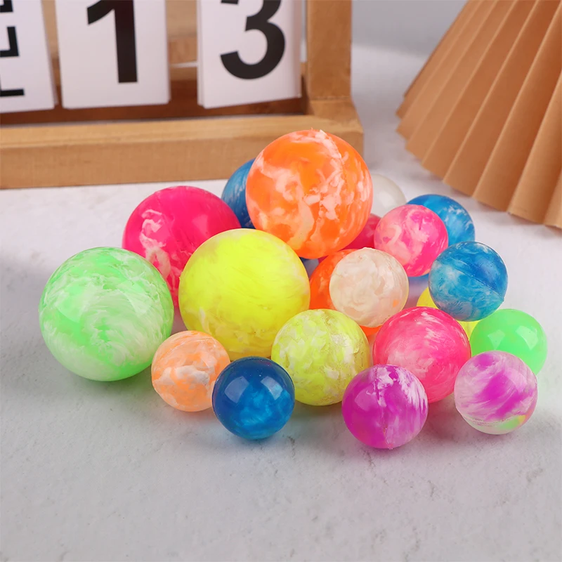 10Pcs Clouds Colorful Bouncy Ball Child Elastic Rubber Ball Toys Kids Outdoor Game Jumping Ball