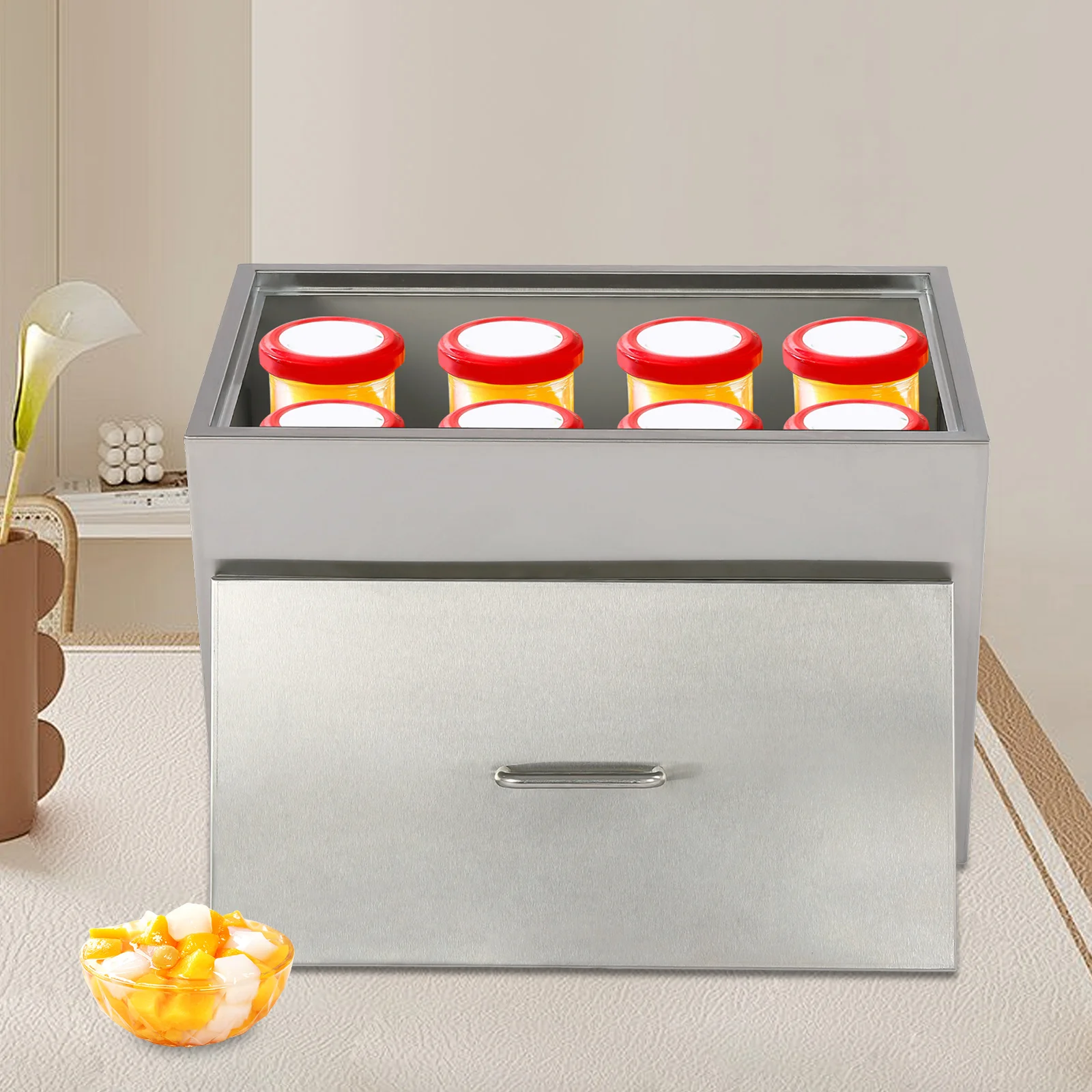 

Водяная баня для консервирования, 50 л, из нержавеющей стали, с 2 решетками, для томатов и фруктов, для использования на плите