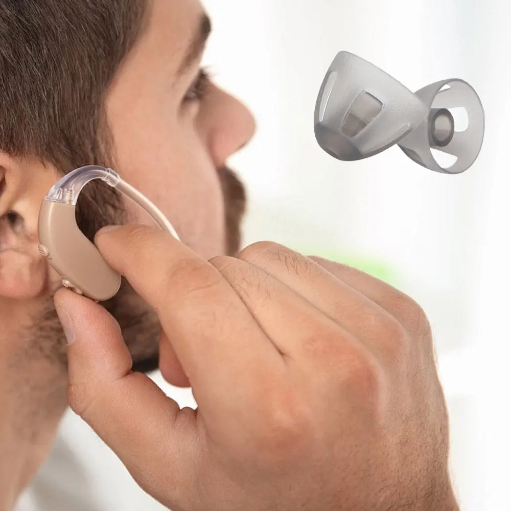 مساعدات للسمع، القباب، استبدال مساعدات الصم، القباب المفتوحة، قابلة للاستبدال باللون الأسود لعلاج السمع للأشخاص #6