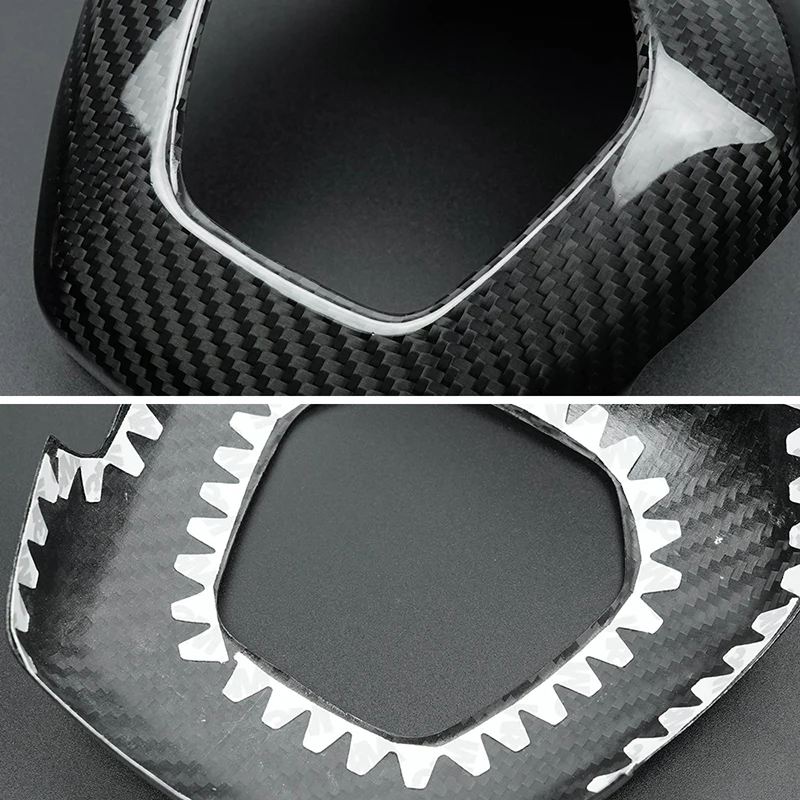 Real Hard Carbon Fiber For Chevrolet Corvette C8 2020 2021 2022 2023 Car Steering Wheel Center Cover Trim C8 Carbon Accessories