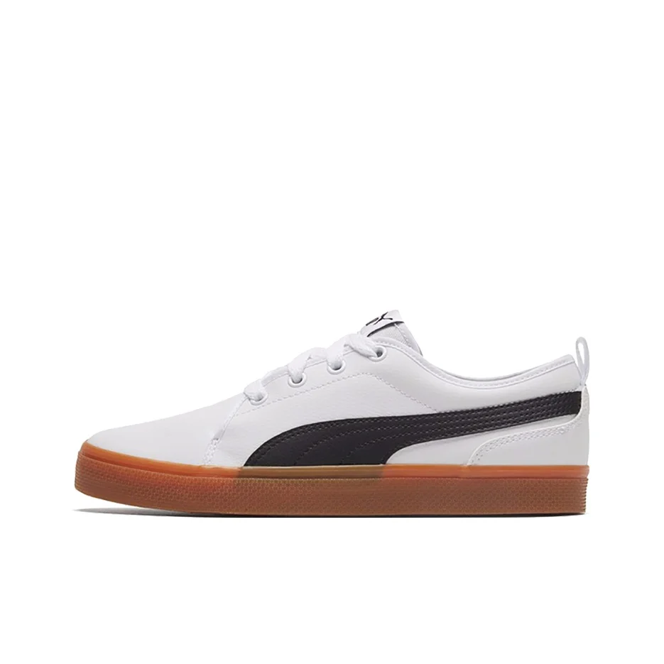 PUMA VULC Skateboard Shoes Unisex Low Top White Black 367928-01