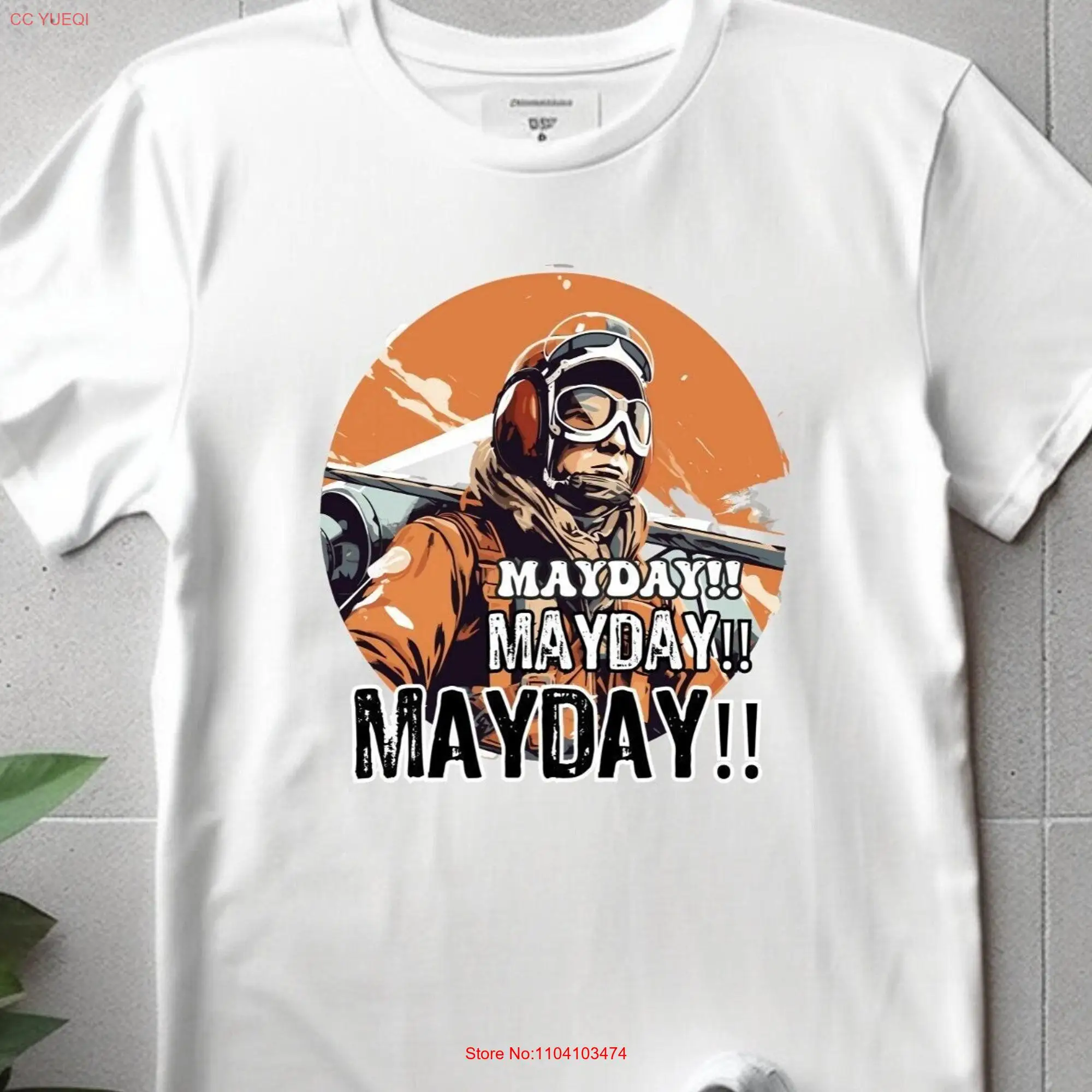 Mayday T Shirt Vintage Patriotic Airplane Aviation Pilot American Aviators Graduation long or short sleeves