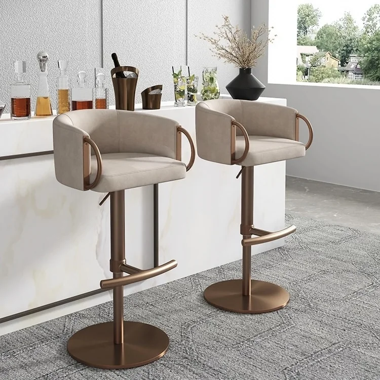 Bar Stools Luxury Furniture Restaurant Nordic Kitchen Cheap High Chair Counter Modern Metal Bar Stools With Back