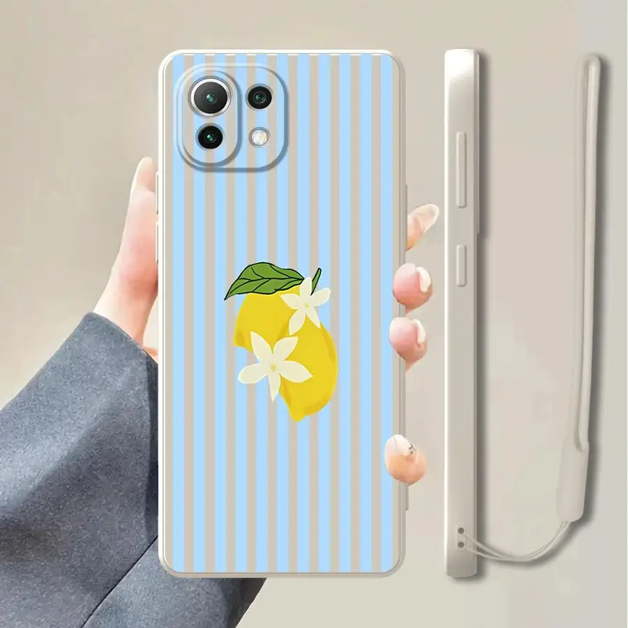 Lemon Cool Stripe Pattern Case for Xiaomi Mi 11 12 Lite 13 10T 11T 12T Pro Soft Funda Back Phone Cover view 5