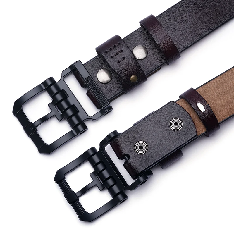 Luxury Designer Belts for Men Vintage High Quality Cow Spilt Genuine Leather Pin Buckle Waist Strap Belt for Jeans