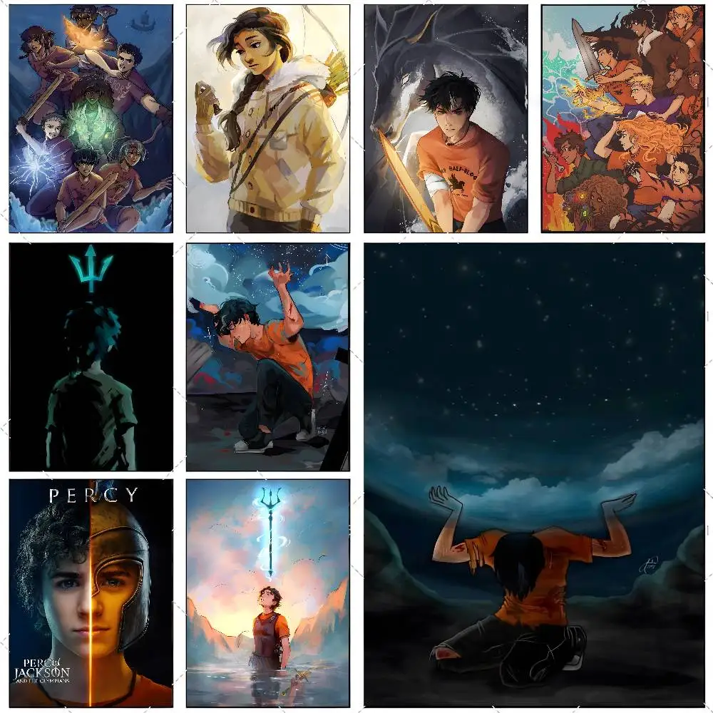 P-Percy J-JacksonS O-Olympians Poster High-definition art sticker Self adhesive waterproof home decoration for living room