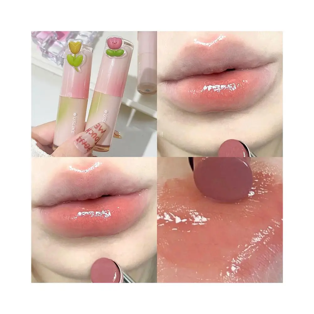 Spiegel glanz Lippenstift feuchtigkeit spendend lang anhaltende Feuchtigkeit rein verblassen Glas Lippen Make-up einfach schnurren Lippenstift zu nicht b6y6