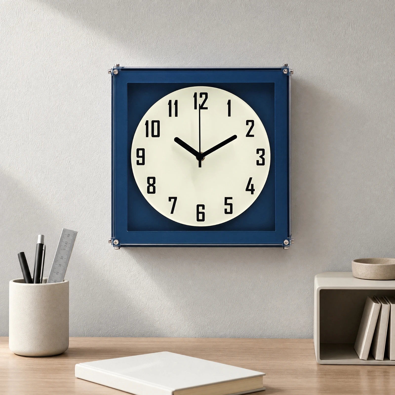 Acrylic Wall Clock Quiet Battery Powered Wall Clock Accurate Reliable for Living Room, Office