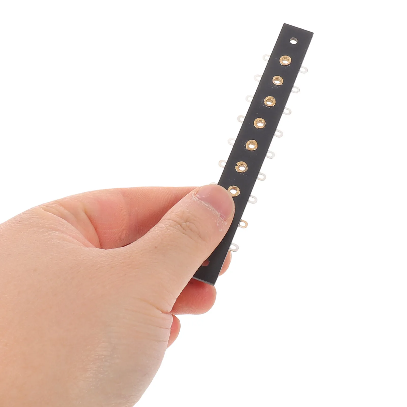 9 Position Terminal Block Horizontal Audio Amplifier Terminal Strip Heat Resistant Copper Spring Connector Strip for Hifi Tube
