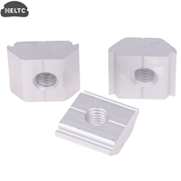 5pcs 21.2mm 22.3mm 23.7mm Solar Panel Mounting Aluminum Alloy Bracket End Mid Clamp T-Blocks Square Nuts M8 T-Sliding Nut
